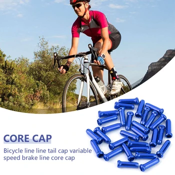 50pcs Biciclete de Frână Sârmă End Core Capace Cablu Sfaturi Aliaj de Aluminiu Frâna Schimbător Schimbător de Locuințe Cablu Capace Piese Accesorii