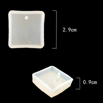 5Pcs Rotund Formă de Picătură de Apă Mucegai Silicon Pentru Rășină Forme de Cristal Brățară cu Diamante Pandantiv Doming Mucegai Tort de Decorare Instrument
