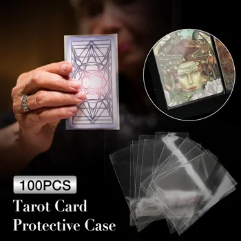 6*10.3 CM 100/Pachet de Cărți de Tarot Caz de Protecție de Film de Magie Jocuri de Tarot Trei Regate Cărți de Poker Protector Acoperă