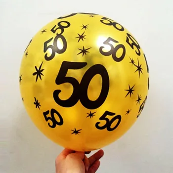 Aur Negru 30 40 50 Ani Baloane Din Latex De 12 Inch Îngroșa Adult Bile De Aer Decoratiuni De Partid Ziua De Nastere Fericit