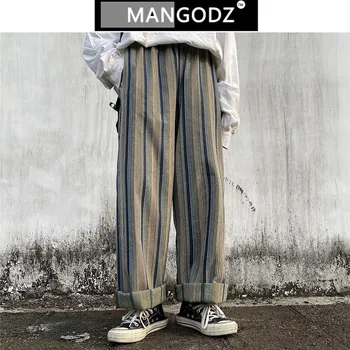 Barbati Dungi Pantaloni Drepte 2021 Primăvară de Moda Noua Vrac Pereche de Pantaloni Casual Hip Hop Ropa Hombre Epocă de Mare Cargo Pant