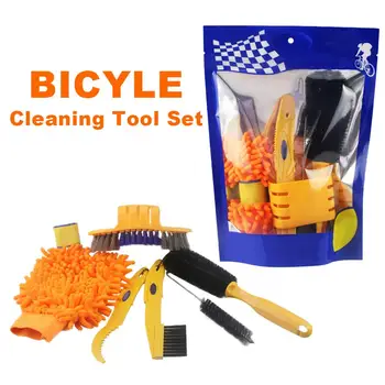 Bicicleta cleaing Instrument kituri de Lant Curat+anvelope Perii+Bicicleta mănuși de Curățare Biciclete MTB Mănuși de Curățare Lanț Instrument de Curățare Seturi