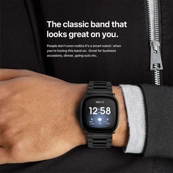 Brățară de Link-ul pentru Fitbit-Versa 3 / Sens Smart Watch Band Bărbați Femei din Oțel Inoxidabil, Bucla Curea de schimb pentru Fitbit Sens Centura