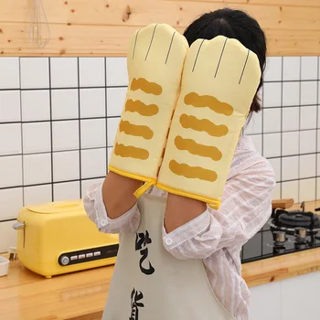 Bucătărie izolare mănuși de cuptor de copt mănuși de înaltă temperatură anti-opărire cuptor cu microunde manusi din poliester mănuși mănuși de cuptor