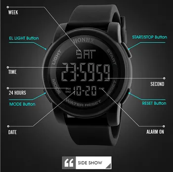 Bărbați Impermeabil Ceas de Moda pentru Bărbați Led Digital de Cuarț Militară Sport de Lux, Data de Ceasuri Automate Luminos Ceas Часы Мужские