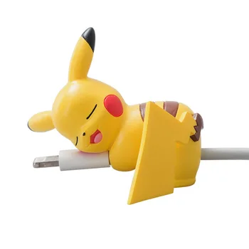 Cablu USB Mușcă Pokemon Kawaii Pikachu Cifre Eevee Cablu de Date husa de Protectie Casti de Desene animate Drăguț Bulbasaur Copii Jucarii Cadou