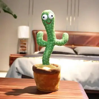 Cactus Jucării De Pluș Electronice Se Agită Dans Cactus Amuzant Jucării Din Copilărie Cu Piesa De Pluș Drăguț Dans De Masă Cameră Decor