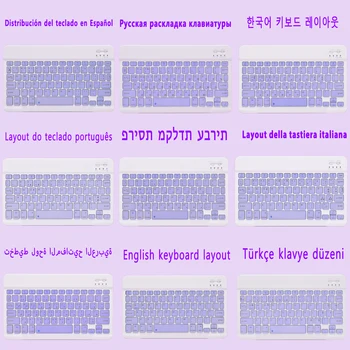Caz de tastatură pentru iPad Mini 3 2 1 4 5 Mini5 Mini4 Caz cu Mouse Tastatura Bluetooth coreeană spaniolă rusă tastatură AZERTY