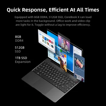 CHUWI CoreBook X 2K Rezoluție 14inch Laptop Intel Core i5-8259U 4 Nuclee, 8GB RAM 512GB SSD tastatura Iluminata Laptop Windows 10