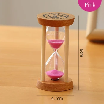 Clepsidra Cu Nisip Cronometru De 3 Minute În Ceas De Nisip Rotunde De Sticlă De Ceas Lemn Timer Acasă Decorare Accesorii Clepsidra