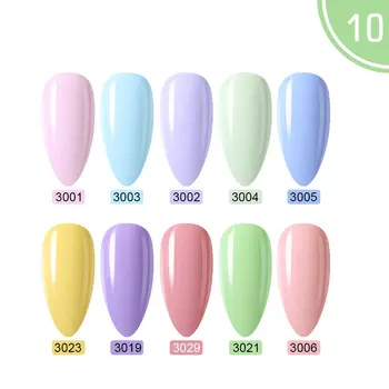 Clou Beaute 10buc/seturi de vânzare Fierbinte Serie de Culori Gel de unghii Nail Art Design Soak off Semi-permanent Primer Unghii Gel Top Coat