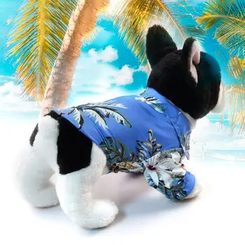 Câine Haine De Vară, De Plajă, Tricouri Câine Drăguț De Imprimare Plaja Hawaii Casual Călătorie Pentru Animale De Companie Tricou Ananas Floral, Maneci Scurte Pisică Câine Bluza