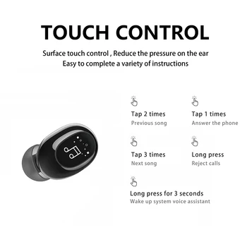Căști Fără Fir Mini Single Invizibil Anulare A Zgomotului Căști Bluetooth Handsfree Stereo Setul Cu Cască Căști Cu Microfon