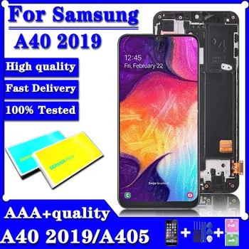 De TESTARE LCD Pentru Samsung A40 LCD 2019 A405 display LCD touch Screen Digitizer Asamblare cu cadru de inlocuire reparare OEM