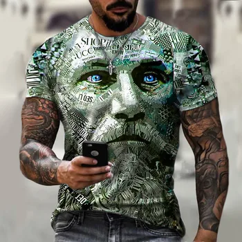 De vară pentru Bărbați T-shirt imprimat 3d Ancora Tricou cu Mânecă Scurtă Isus Cross Sport Respirabil Mare Dimensiune T-shirt 110-6xl