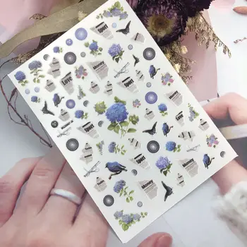DIY Nou Stil Japonez Grave Fluturi Violet Unghii Sticke Lumina Traceless Hârtie Autocolant pentru Unghii Manichiura Frumusete de Îngrijire Mână
