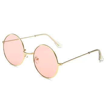 DOKLY Noua Moda Culoare Rotund ochelari de Soare Stil Minimalist ochelari de Soare pentru Femei Ochelari Vintage