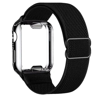 Elastic Solo Buclă Watchbands Pentru Apple Watch band 6 SE 44mm Curea 40 mm Nylon Bratara Caz de Protecție Pentru Applewatch 3 42mm 38