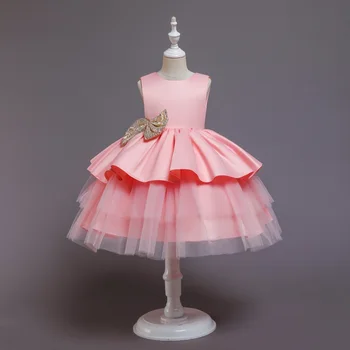 Elegant Copil Fete Dress Infat Fete Botez Rochie de Bal pentru Copii Rochii pentru Fete Formale Petrecere Costum Printesa Dimensiune 0-8 Ani