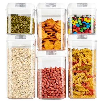 Etanș Cereale alimentare Container de Depozitare Canistră de Plastic Seturi pentru Bucătărie Clar Bucătărie, Cămară Organizarea borcan