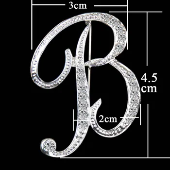 Femei Barbati O-Z Scrisoare Brosa Cu Strasuri De Cristal De Culoare Argintie Alfabetul Englez Ace De Metal Drăguț Accesorii Bijuterii Cadou De Crăciun