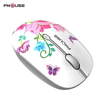Fmouse 2.4 G Wireless Mouse-ul Super Liniștită, Aspectul Rafinat 1600DPI Laptop Notebook Mouse Optic Wireless Baterie de 1600