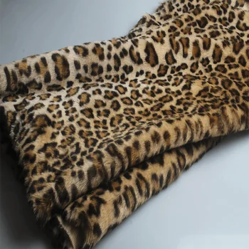 High-end imitatie de blana de leopard imitatie de blana animalelor pânză de îmbrăcăminte pălărie sac auto mat de fundal pânză decorative Maro 0,5 M X1.6M