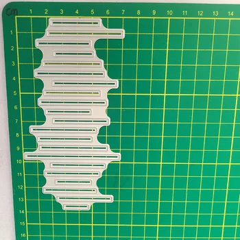 Inegală cu Dungi Gol Tăiere de Metal Moare pentru DIY Scrapbooking Album Foto Decorative Relief PaperCard Meserii Moara 2021