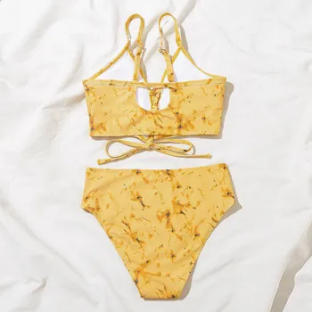 ISHOWTIENDA Femei Sexy Bikini de Vară de Imprimare Bandaj Două piese de Costume de baie costume de Baie pe Plajă Set Купальник Женский 2021
