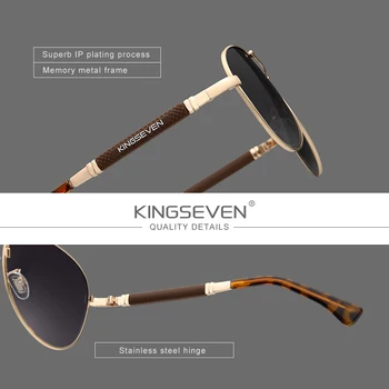 KINGSEVEN Nouă Tendință de Calitate din Aliaj de Titan pentru Bărbați ochelari de Soare Polarizat ochelari de Soare pentru Femei-Pilot Oglindă Ochelari de Oculos de sol