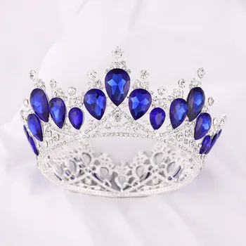 KMVEXO Cristal Vintage Royal Regina King, Diademe, Coroane Bărbați Femei Concurs de Bal Diademă Ornament de Păr de Păr de Nunta Bijuterii Accesorii