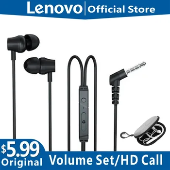 Lenovo QF320 Căști cu Fir de Bas Grele de 3,5 mm Audio de Control cu Fir În ureche Căști cu Microfon pentru Telefon Muzica de Joc