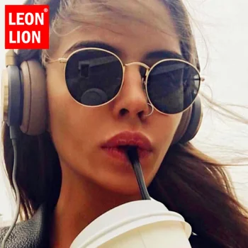 LeonLion ochelari de Soare Retro Femei Rotund Ochelari de Epocă pentru Bărbați/Femei de Brand de Lux Ochelari de vedere Femei Mică Lunetă Soleil Homme