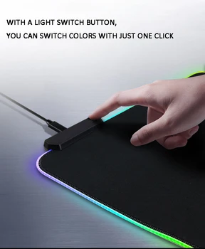 Lumina LED-uri Gaming Mouse Pad RGB Tastatură Mare de Acoperire Non-Alunecare de Cauciuc de Bază de Calculator Covor Mat Joc Mouse Pad Birou Masa Protector