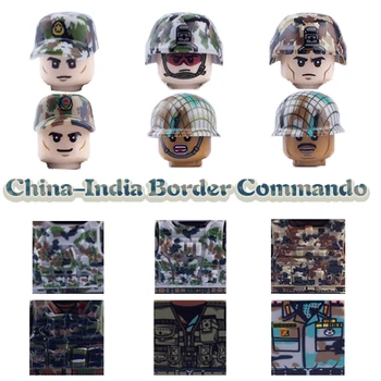 Militar Blocuri Minifigs statele UNITE ale americii Armata Indiană și Chineză Voluntari Piese pentru Arme de Frontieră Comando Caramida Accesorii Copil Jucării