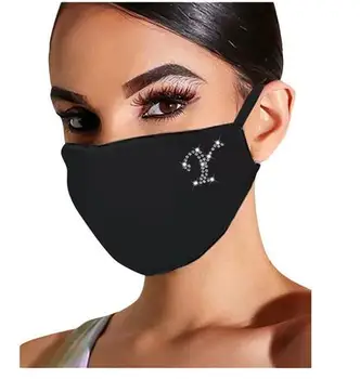 Moda Bijuterii bling bling masksequins Noua moda personalitate flash bijuterii stras ciucure d scrisoare masca