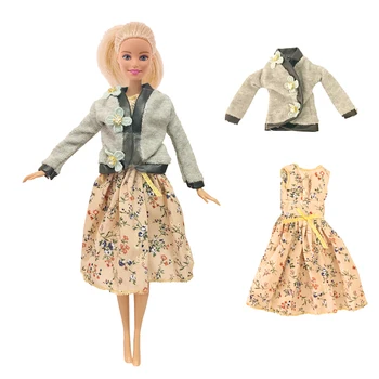 Moda Elegant Barbie Dress + 1 Pantofi Casual Uzura De 11.8 Inch Barbie Haine Accesorios Pantofi,Jucarii Pentru Fete,Cadou De Ziua De Nastere