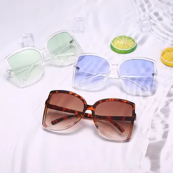 Moda Supradimensionat ochelari de Soare Cateye Woemn Oameni Mari Rame Ochelari de Personalitate Umbrelă de soare Ochelari de Brand Designer de Ochelari de soare UV400