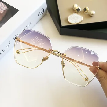 MS 2020 Nou Diamant de sex Feminin de ochelari de Soare Imitație Strasuri Culoare Gradient UV400 ochelari de Soare pentru Femei