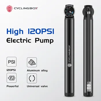 Multi-Funcția de Pompă de Înaltă Presiune Portabil Electric Pompă de Bicicletă 120PSI Universal Schrader Valva Presta Accesorii pentru Biciclete