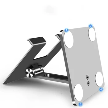 Negru/Slive Din Aliaj De Aluminiu De Telefon Stand Suport Tablet Birou Portabil Suport Pentru Telefon Tableta Pad Stand Reglabil Pliere Titular