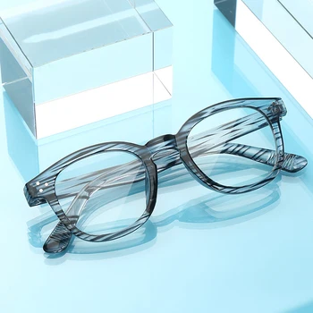 Noi lumina albastra anti-ochelari oglindă plană mare cadru retro ochelari de moda pentru bărbați de lux clar cerc ochelari fete ochelari de vedere
