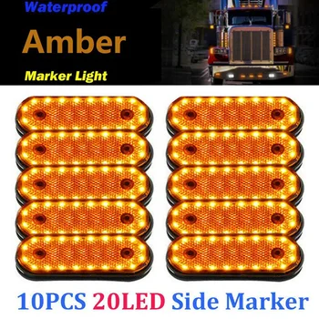NOU-10X Amber Markerings Lumina de poziție Laterale 20LED 24V Trusk Lampa Camion Partea Lumini de poziție pentru Camion