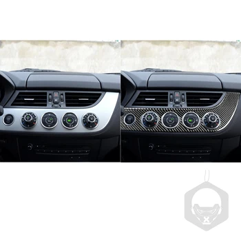 Pentru BMW Z4 E89 2009-2016 Fibra de Carbon Negru Autocolante Centrală de Aer Conditionat de Control Butonul de AC Panou Interior Accesorii Auto