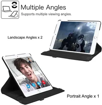 Pentru iPad Apple iPad Air 2 Air1 Caz A1566 A1567 9.7 inch de 360 de Grade de Rotație PU Capac din Piele pentru Apple iPad 5 6 Tabletă Inteligentă