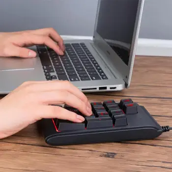 Portabil 19 Chei USB Cablu Digital Mini Tastatură Numărul de Iluminare Tastatura Numerică pentru Desktop Laptop Tastaturi de Calculator
