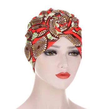 Print Trendy Material Ankara Bonete Chimioterapie Capac Bandane Accesorii De Par Boem Etnice Interior Hijab Musulman Frizură Capota Pălării