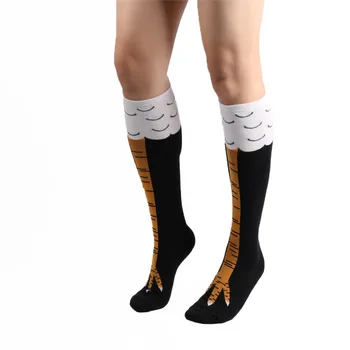 Pui Șosete Lungi de Moda Bumbac Amuzant 3D Unisex Peste Genunchi Șosete Mari Halloween Desene animate de Craciun Cadou Coapsei Maximele Femei носки