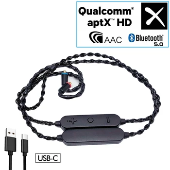 QCC3034 aptX-HD Bluetooth 5.0 Cască Upgrade Cablu HiFi Pierderi Linie cu Mic 180mAh 22H Redare pentru MMCX 2Pin QDC IE80S IM70
