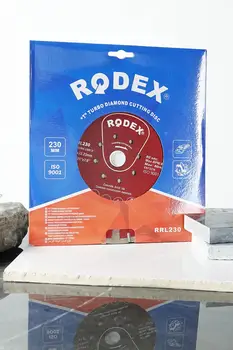 Rodex RRL230 Uzatılmış T de Tip Segment Turbo Diamond Disc de Tăiere Cărămidă, Marmură, Piatră 230mm